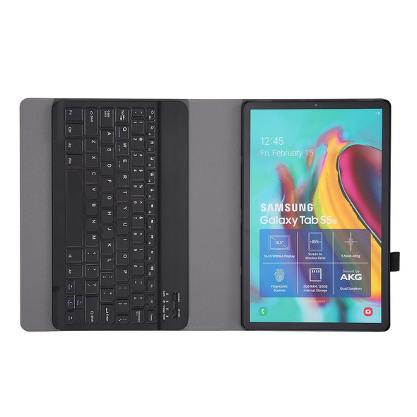 A610 - Galaxy Tab S6 Lite 10.4 P610 / P615 (2020) Bluetooth Keyboard Tablet Case with Stand & Elastic Pen Band(Black)