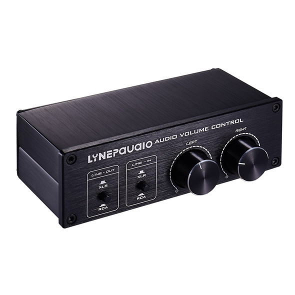 LINEPAUDIO A977 2-In 2-Out Switcher Full-balance Passive Preamp Active Speaker Double Sound Source Volume Controller