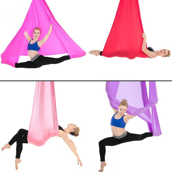 Indoor Anti-gravity Yoga Knot-free Aerial Yoga Hammock with Buckle / Extension Strap, Size: 400x280cm(Lake Green)