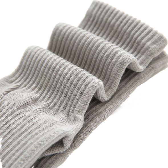 Long Sleeve Yoga Toe Socks for Women Anti-Skid Five Finger Socks with Grip Five Toe Socks Cotton Non-Slip Fitness Socks for Yoga Pilates Ballet Dance (Size: 34-38) - Grey