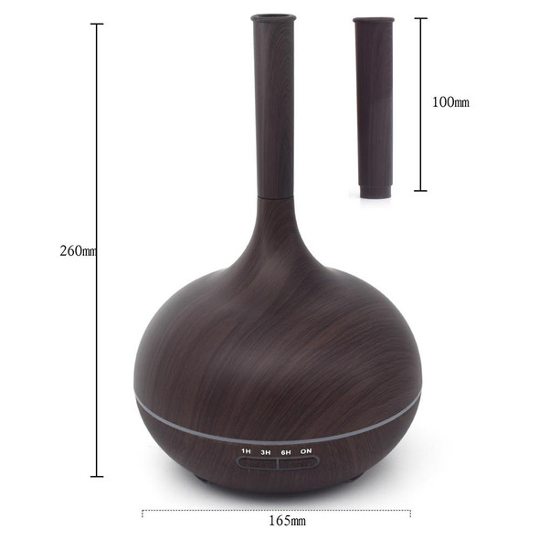 Creative Fragrance Machine Pointed Mouth Humidifier Automatic Alcohol Sprayer with Colorful LED Light, Plug Specification:US Plug(Dark Brown)