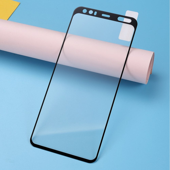 Silk Printing Tempered Glass Full Size Screen Protection Film (Full Glue) for Google Pixel 4 XL