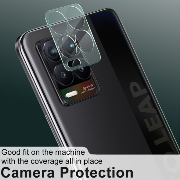 IMAK Anti-Scratch Tempered Glass High Definition Camera Lens Film + Lens Cap for Realme 8 4G