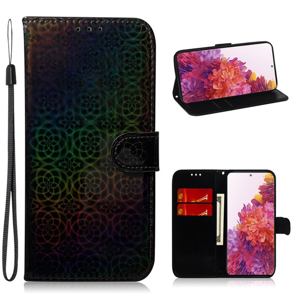 Flower Pattern Magnetic Leather Stand Case for Samsung Galaxy S20 FE/S20 Fan Edition/S20 FE 5G/S20 Fan Edition 5G/S20 Lite/S20 FE 2022 - Black