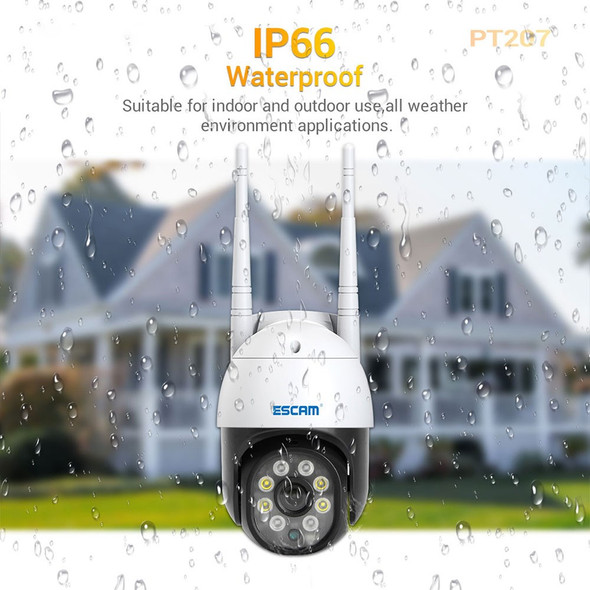 ESCAM PT207 1080P Motion Detection WiFi Two-way Voice Intelligent H.265 Camera Dual Light Source Night Vision Security IP Camera - US Plug
