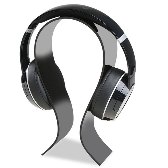 Crystal Acrylic Headphone Display Stand - Black