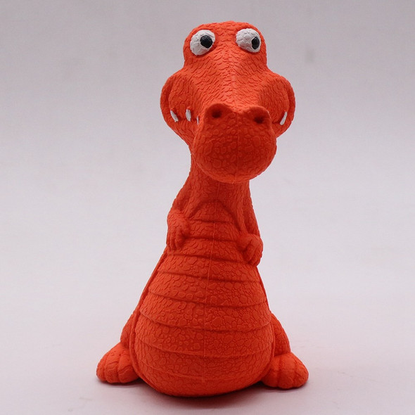 Cute Dinosaur Shape Natural Rubber Pet Teeth Cleaning Bite Toy Dog Chewing Squeaky Sound Toy