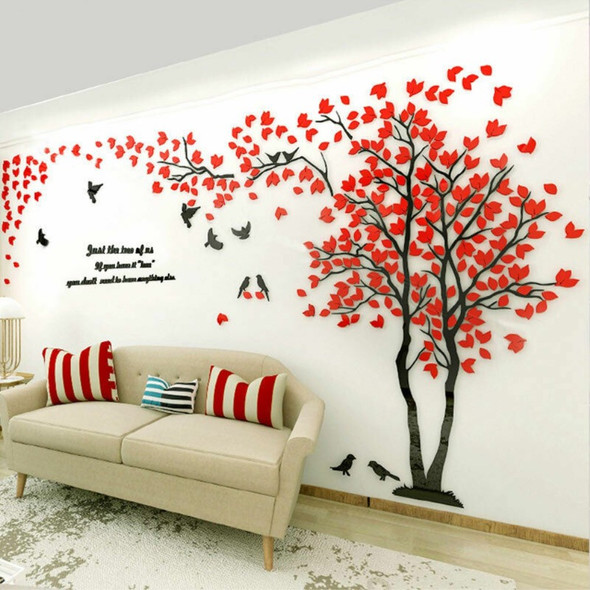 3D Flower Tree Home Room Art Decor DIY Wall Sticker Removable Decal Vinyl Mural - Red / The Right Version