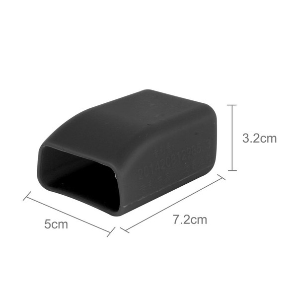 Safe Rubber Car Seat Belt Clips Locking Buckles Protective Cover(Black)