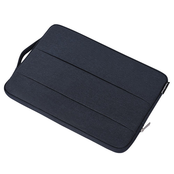 CANVASARTISAN L25-88 Scratch Resistant Sleeve Bag for 15 inch Laptops Portable Slim Case with Dual Pouch/Handle Strap Notebook Shockproof Carry Case - Navy Blue