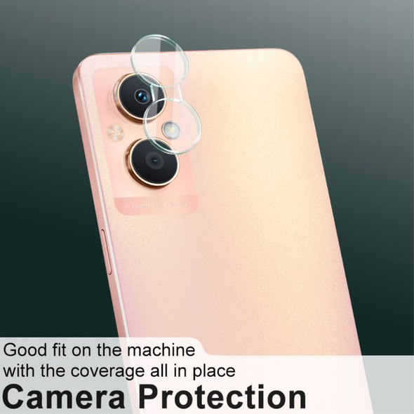 IMAK for Oppo A96(China) Wear-resistant Anti-stains High Definition Tempered Glass Camera Lens Film + Acrylic Lens Cap