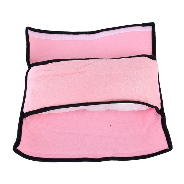 2 PCS Children Baby Safety Strap Soft Headrest Neck Support Pillow Shoulder Pad for Car Safety Seatbelt(Pink)