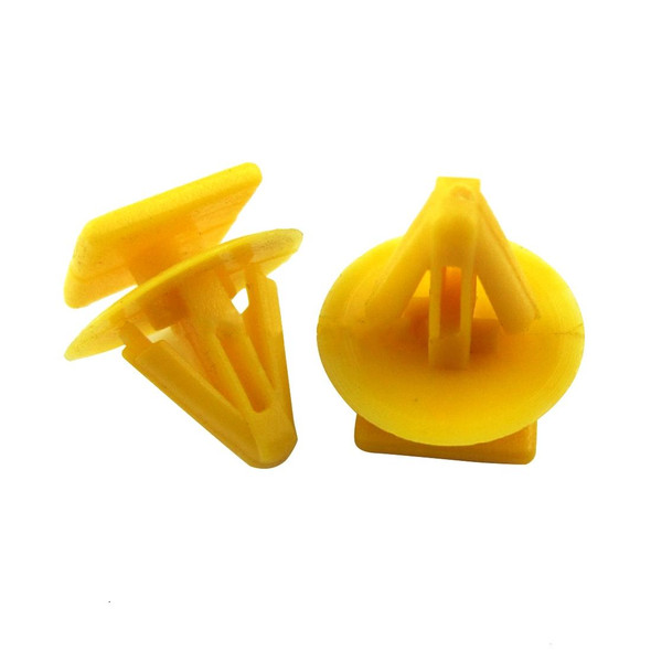 100 PCS Hole Plastic Rivets Fastener Push Clips(Yellow)