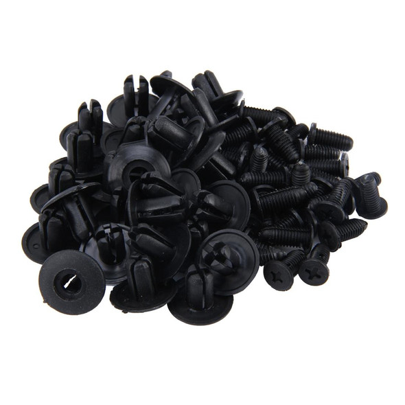 100 PCS Hole Plastic Rivets Fastener Push Clips