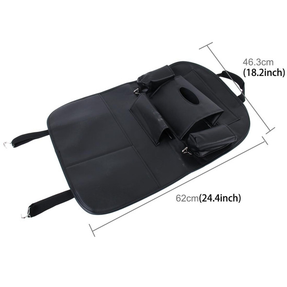 Auto Car Seat Back Organizer Car Seat Hanging Bag Storage for Drinks Umbrellas and Napkin Bags (Black)