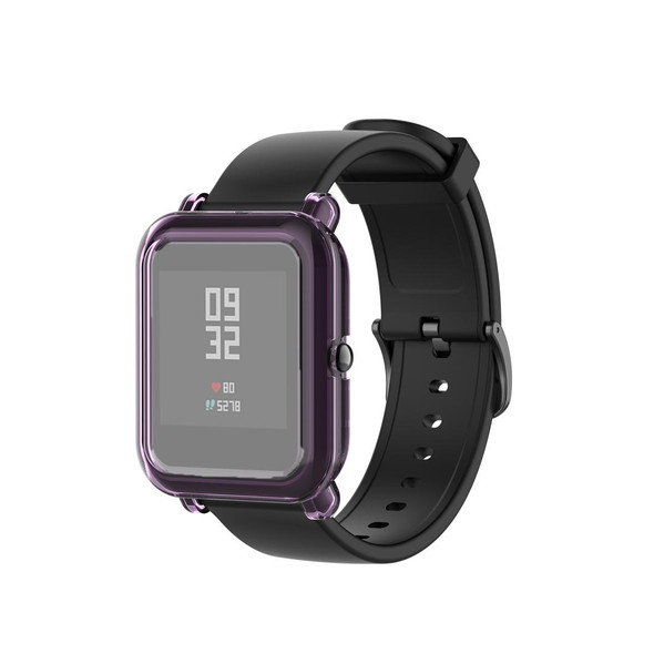 Amazfit Bip Lite Version 1S / Bip S Transparent TPU Watch Protective Case(Transparent Purple)