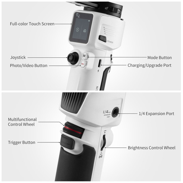 ZHIYUN CRANE-M3 Anti-shake Handheld Selfie Stick Gimbal Camera Holder Live Streaming Stabilizer with Tripod Filters - Standard Version
