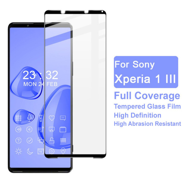 IMAK Pro+ Ultra Clear Full Coverage Tempered Glass Screen Protector Film Guard for Sony Xperia 1 III 5G