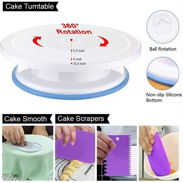 407 In 1 Cake Turntable Baking Tool Set
