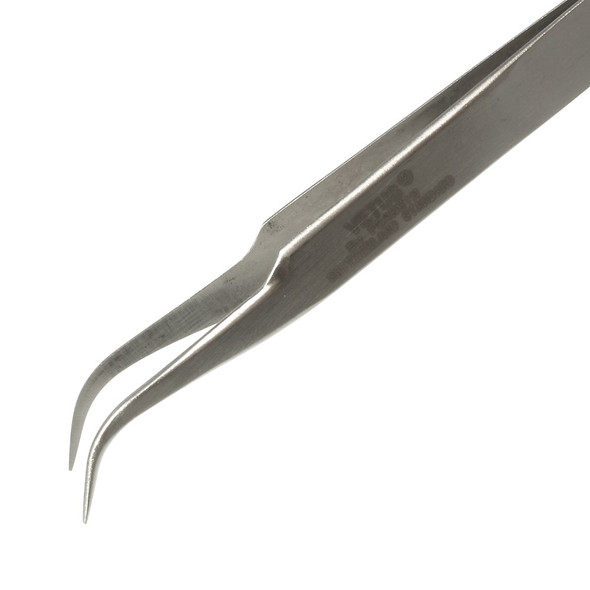 VETUS ST-15 High Precision Stainless Steel Curved Tweezer Repair Tool, Length: 120mm