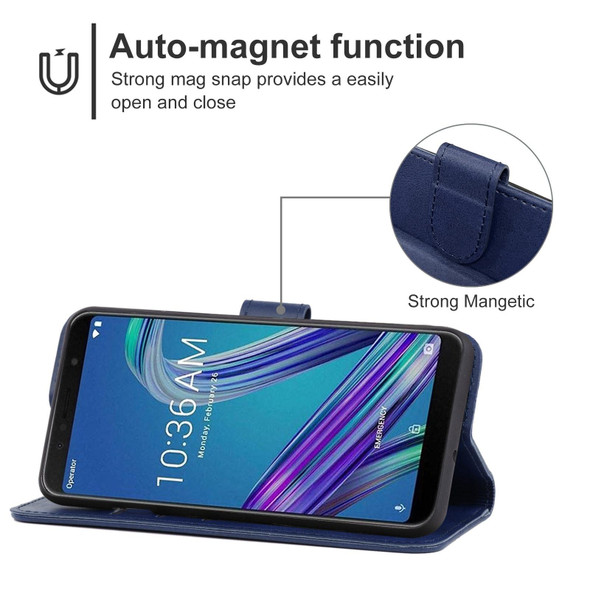 Leather Phone Case - Asus Zenfone Max Pro ZB602KL(Blue)