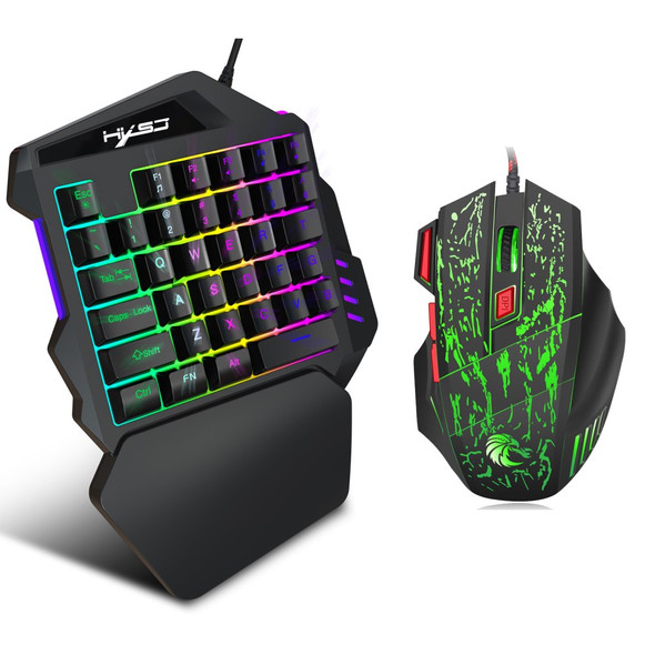 HXSJ One-handed Gaming Keyboard Mouse Set