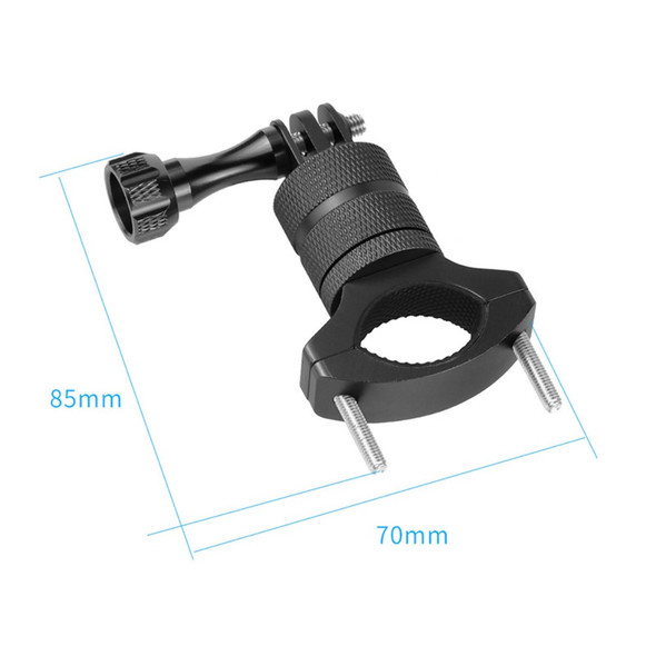 F23457-9 for GoPro 10/9 Action Camera Bike Camera Holder 360 Degrees Swivel Motorcycle Bicycle Handlebar Stand Metal Mount Clamp - Black