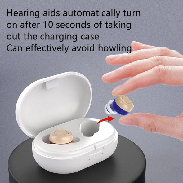 Older Young Sound Amplifier Sound Collector Hearing Aid(Red Blue)