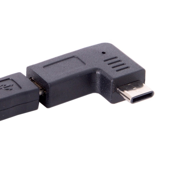 USB-C Type-C Male to Micro USB 2.0 5Pin Female Data Adapter 90 Degree Angled Type