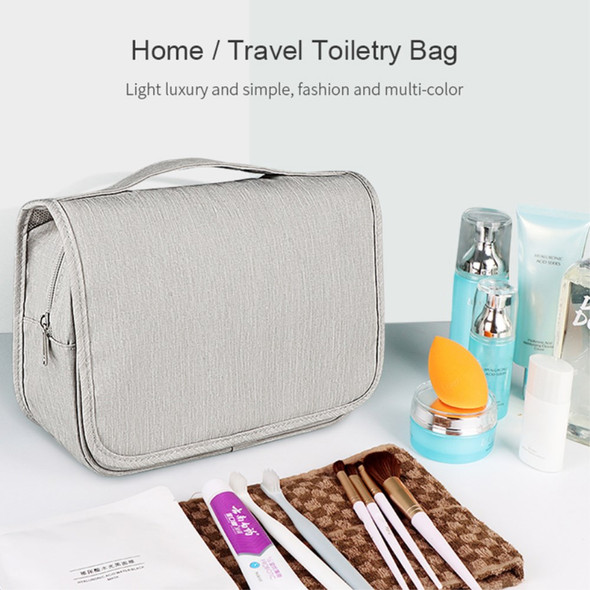 XS02 Portable Travel Waterproof Nylon Toiletry Bag Cosmetics Storage Makeup Bag with Hanging Hook - Green