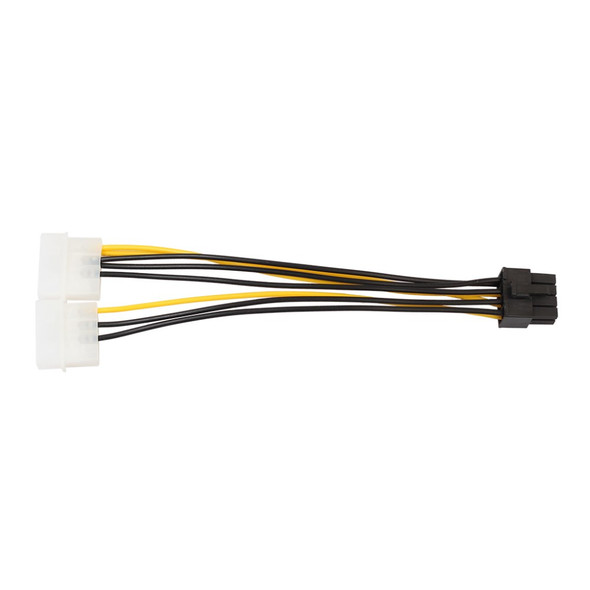 8Pin to Dual 4Pin Video Card Power Cord Y Shape 8 Pin PCI Express to Dual 4 Pin Graphics Card Power Cable