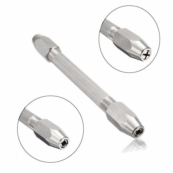 Double-ended Steel Pick + Holder + 10 Drills Aluminum Slloy Hand Drill Punch