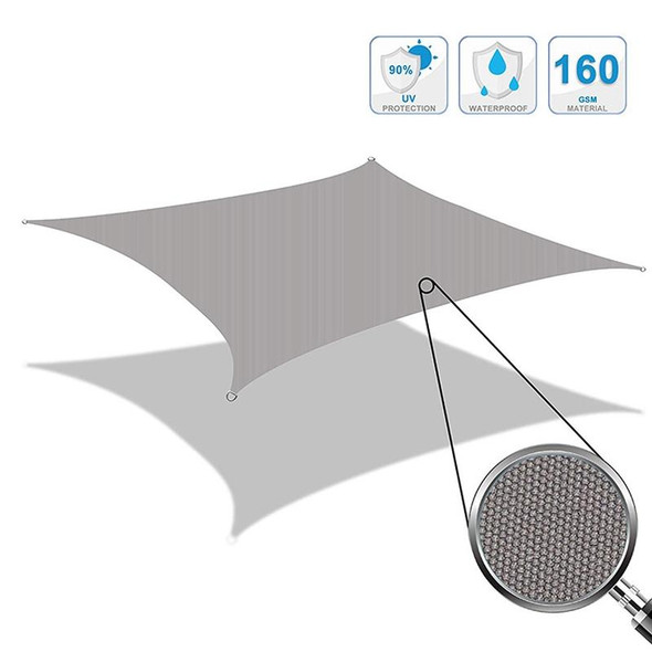 Outdoor Garden Sunshade Sail Waterproof Anti-UV Canopy, Size: 3m x 5m(Grey)