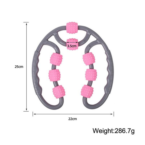 2 PCS Eight Round Yoga Training Roller Ring-Shaped Leg Massager(Pink)