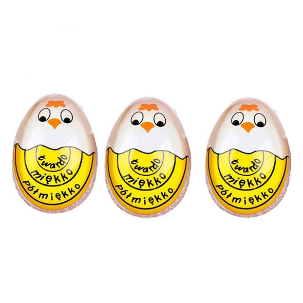 3 PCS Boiled Egg Timer Reminder Color-changing Cartoon Egg Timer, Specification: Yellow Chick