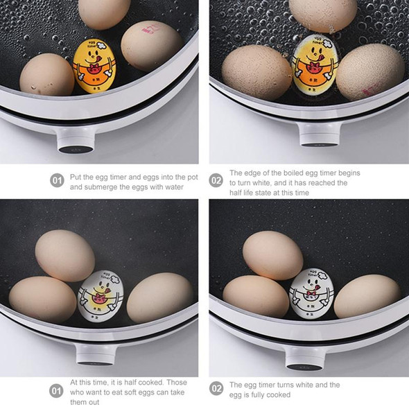 3 PCS Boiled Egg Timer Reminder Color-changing Cartoon Egg Timer, Specification: Red Chick