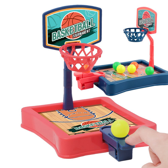 Children Mini Finger Shooting Basketball Machine Parent-child Interactive Board Game Toy - Red
