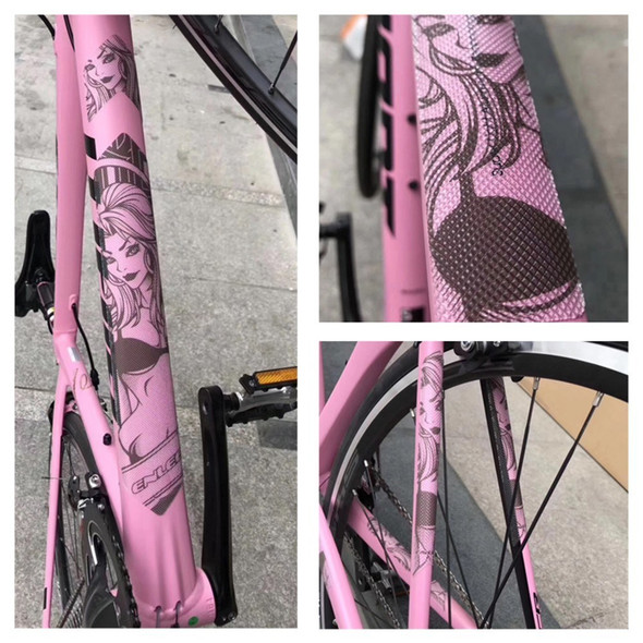 Bike Frame Sticker Mountain Bike Scratch Resistant Frame Protector Removable Sticker Road Bicycle Frame Adhesive Guard Cover - Type 5