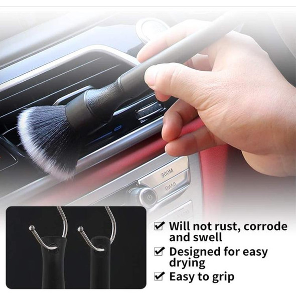 Car Air Conditioner Outlet Brush Interior Cleaning Soft Brush, Specification: Small+Large(Red)