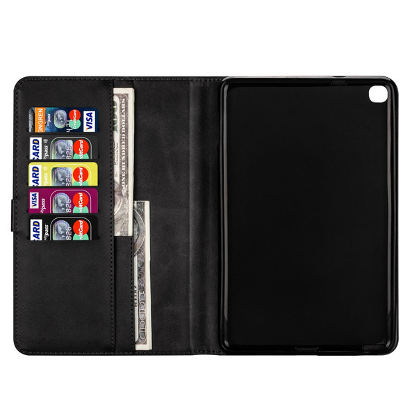 Zipper Pocket  Leather Tablet Cover for Samsung Galaxy Tab A 8.0 (2019) with S Pen SM-P200 - Black