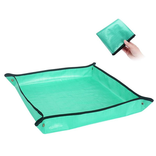 2 PCS 68x68cm PE Home Gardening Planting Operation Mat Green Plant Changing Pot Mixing Soil Waterproof Flower Mat