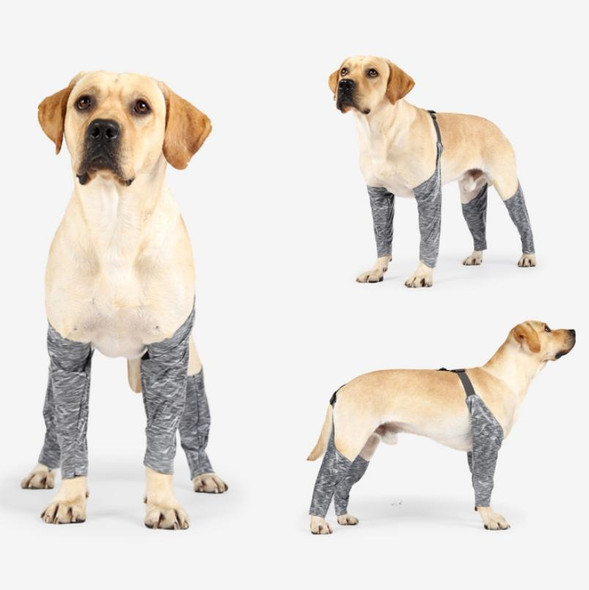 Dog Outdoor Four-Legged Pants Pet Waterproof & Dirt-Proof Sling Leg Cover, Size: S(Gray)