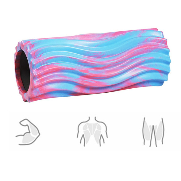 33cm EVA Foam Roller Deep Tissue Massager for Muscle Relax Myofascial Trigger Point Release Yoga Equipment - Pink/Purple