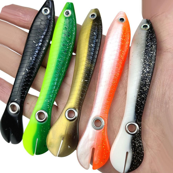 10 PCS Luya Bait Loach Bionic Bait Fishing Supplies, Specification: 6g / 10cm(Black and White)