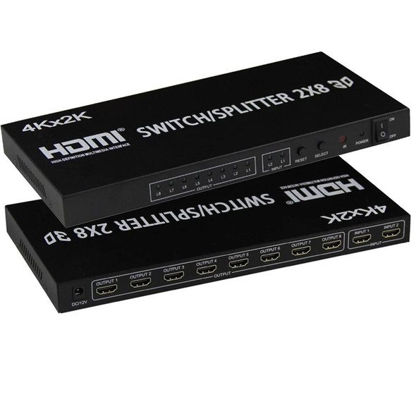 HDMI 2-in-8 Full HD 4K x 2K Video Switch