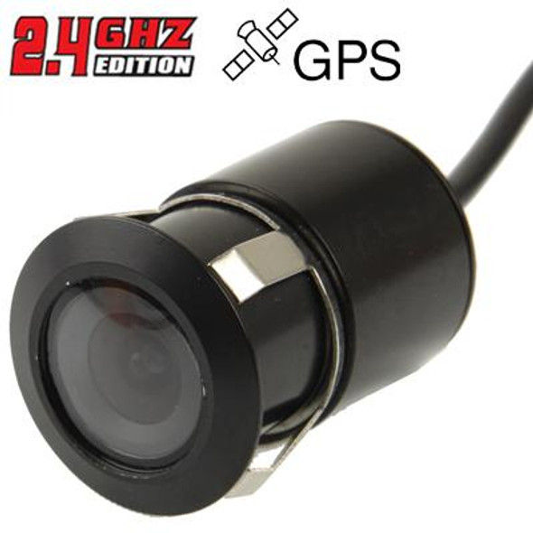 2.4G GPS Wireless Car Rearview Reversing Parking Backup Color Camera, Wide viewing angle: 120 Degrees(WX2537BS)(Black)