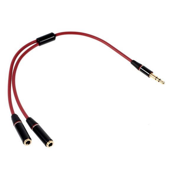 3.5mm Audio Jack (Male) Splitter to Dual 3.5mm Jacks (Female) Y Cable