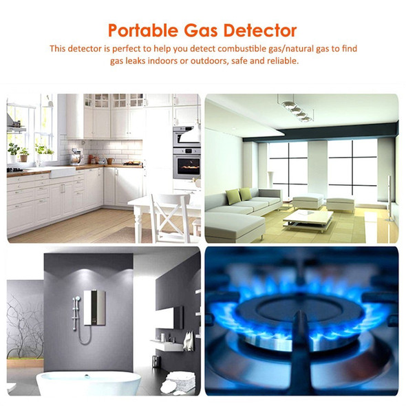 Portable Natural Gas Leak Detector LCD Display High Accuracy Combustible Gas Sensor Detector Testing Tool