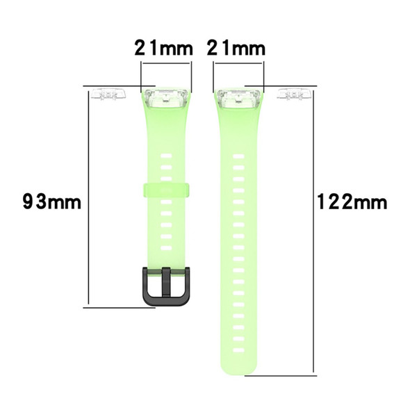 Transparent Waterproof TPU Replacement Strap Watch Bands for Huawei Band 6 / Honor Band 6 - Transparent White