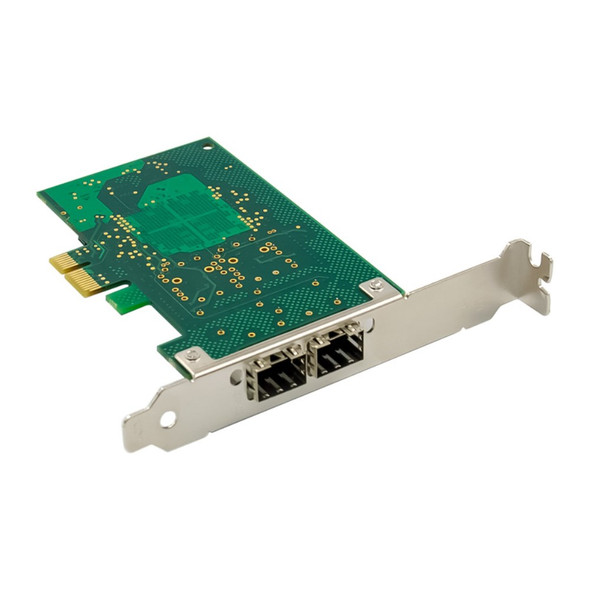 82576EB PCI-E X1 Gigabit Dual Port Ethernet SFP Fiber Optic Network Card Server Controller Adapter